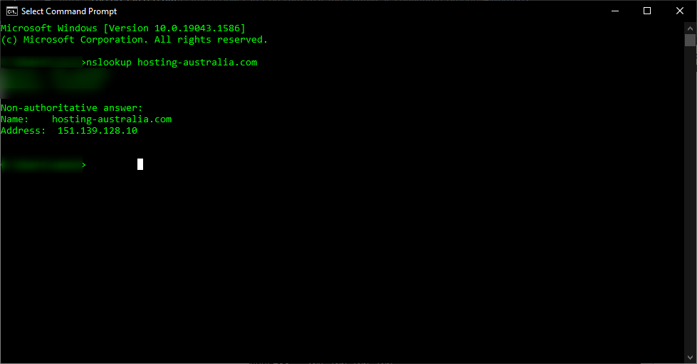 Command Prompt CNAME Record